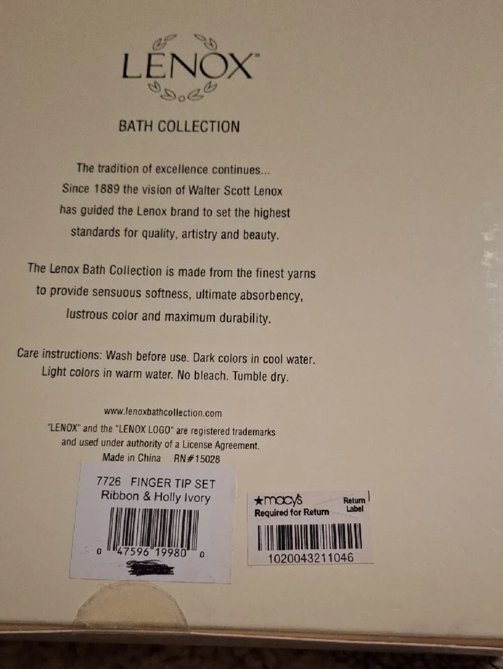 Lenox new package